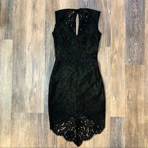 Bebe Sheath Floral Lace Dress